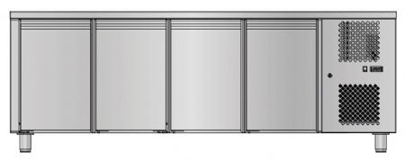Table desserte réfrigérée professionnelle 4 portes positive sans dosseret 420 L - Sofraca - TRG4PSD Table desserte réfrigérée professionnelle 4 portes positive sans dosseret 420 L - Sofraca - TRG4PSD