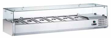 Saladette rfrigre avec vitre droite  poser +2 / +8C - 5xGN1/4