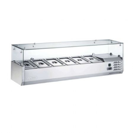 Saladette rfrigre avec vitre droite  poser +2 / +8C - 6xGN1/4