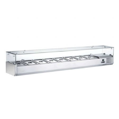 Saladette rfrigre avec vitre droite  poser +2 / +8C - 8xGN1/4