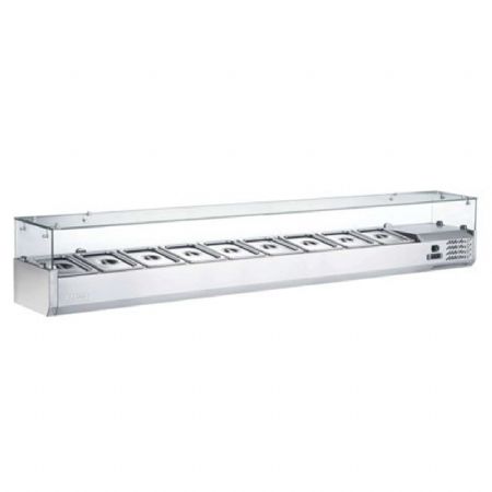Saladette rfrigre avec vitre droite  poser +2 / +8C - 10xGN1/4