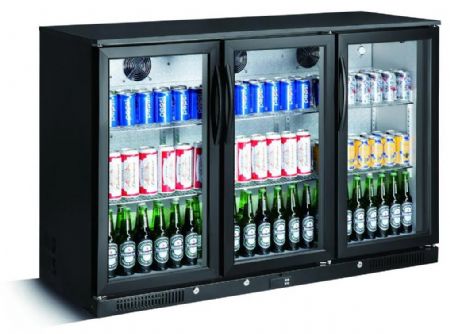 Arrière Bar - noir -3 portes battantes 1335 x 500 x 900 mm - Skyrainbow - TSC3E90B
