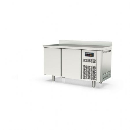 Table desserte réfrigérée positive 2 portes pleines 245 L avec dosseret - Coreco - TSR-150-S