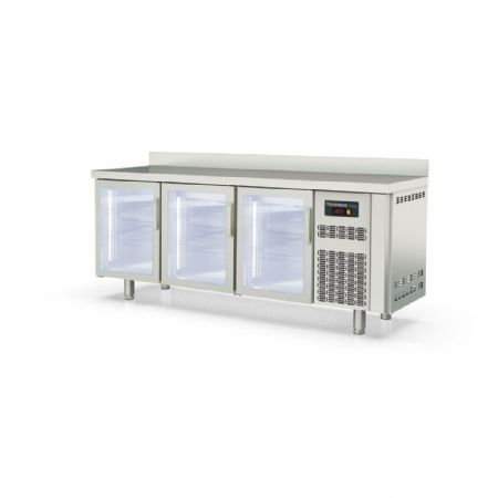 Table desserte réfrigérée positive 3 portes pleines avec dosseret capacité 380 L - Coreco - TSRV-200-S Table desserte réfrigérée positive 3 portes pleines avec dosseret capacité 380 L - Coreco - TSRV-200-S