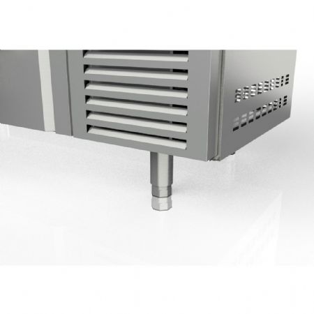 Table desserte réfrigérée positive 4 portes pleines 516 L avec dosseret - Coreco - TSRV-250-S