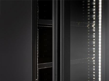 Cave à vin professionnelle noire 1 porte vitrée 350 L 6 clayettes +7/+18°C - Coolhead - TW 390B