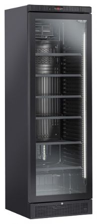Cave à vin professionnelle noire 1 porte vitrée 350 L 6 clayettes +7/+18°C - Coolhead - TW 390B