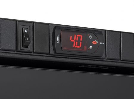 Cave à vin professionnelle noire 1 porte vitrée 350 L 6 clayettes en bois +7/+18°C - Coolhead - TW 390BL