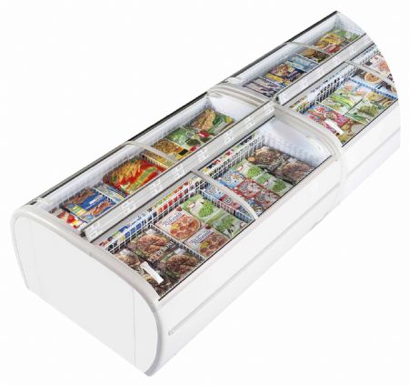 Congélateur horizontal supermarché 2 couvercles coulissants incurvés - Tefcold - TWIN 220-F
