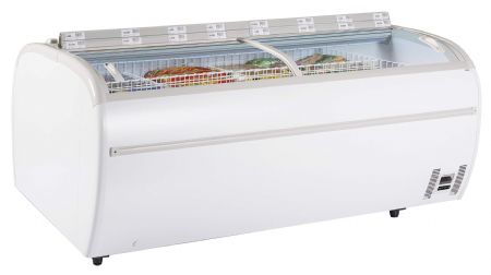 Congélateur horizontal supermarché 2 couvercles coulissants incurvés - Tefcold - TWIN 220-F Congélateur horizontal supermarché 2 couvercles coulissants incurvés - Tefcold - TWIN 220-F