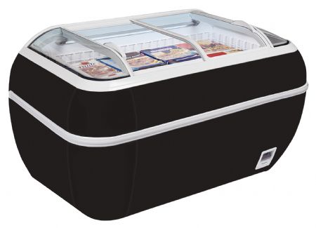 Congélateur horizontal supermarché noir 2 couvercles coulissants incurvés - Tefcold - TWIN HEAD B-F Congélateur horizontal supermarché noir 2 couvercles coulissants incurvés - Tefcold - TWIN HEAD B-F