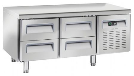 Soubassement réfrigéré 4 tiroirs GN 1/1 181 L positif - Coolhead - U-GN 2140