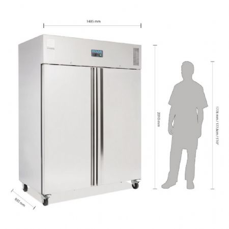 Armoire réfrigérateur positive professionnelle 2 portes 1300 L - Polar - U634