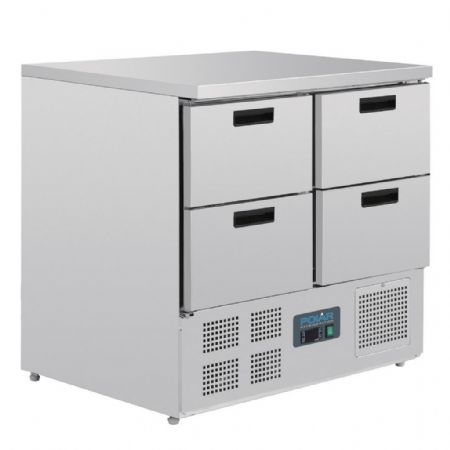 Table desserte réfrigérée positive 240 L 4 tiroirs compacte - Polar - U638