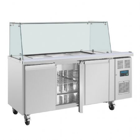 Saladette réfrigérée 456 L positive 3 portes avec pare-haleine - Polar - UA018