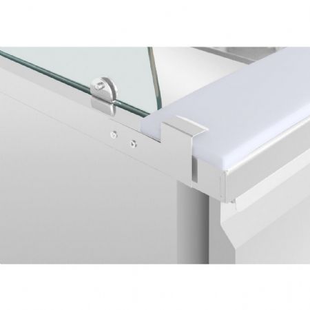 Saladette réfrigérée 456 L positive 3 portes avec pare-haleine - Polar - UA018