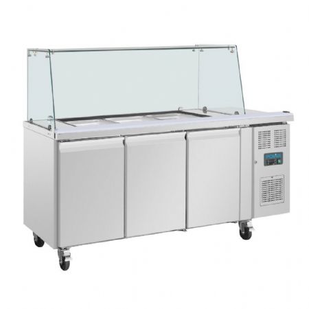 Saladette réfrigérée 456 L positive 3 portes avec pare-haleine - Polar - UA018