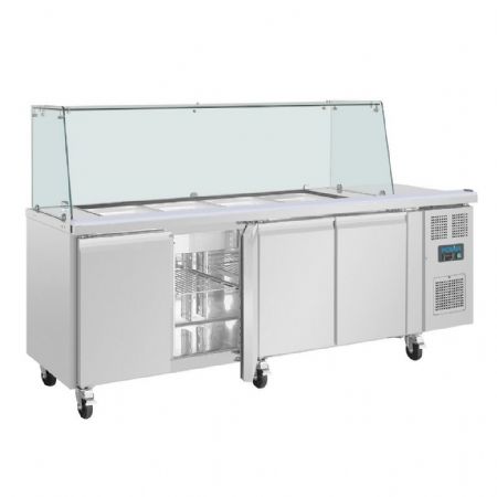 Saladette réfrigérée positive 616 L 4 portes avec pare-haleine - Polar - UA019