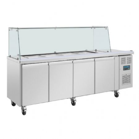 Saladette réfrigérée positive 616 L 4 portes avec pare-haleine - Polar - UA019