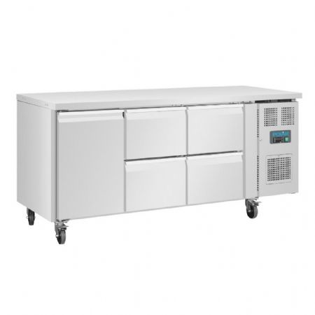 Table desserte réfrigérée positive 1 porte 4 tiroirs GN 358 L - Polar - UA020