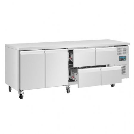 Table desserte réfrigérée positive 2 portes 4 tiroirs 476 L - Polar - UA021