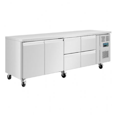 Table desserte réfrigérée positive 2 portes 4 tiroirs 476 L - Polar - UA021