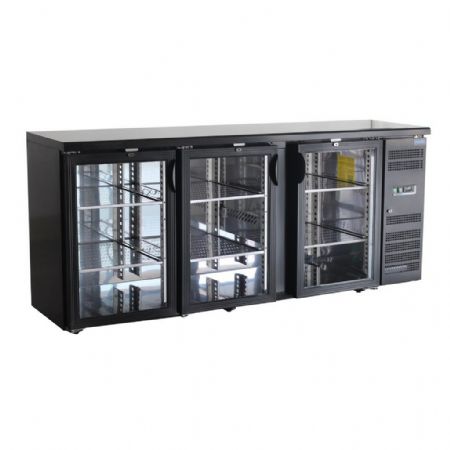 Arrière Bar 3 portes vitrées 355 L positif - Polar - UA022