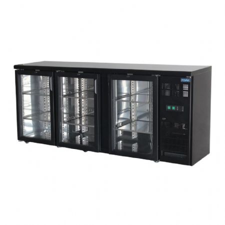 Arrière Bar 3 portes vitrées 355 L positif - Polar - UA022