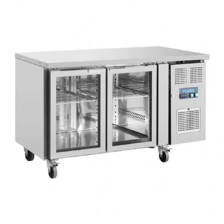 Table desserte réfrigérée positive 2 portes vitrées 205 L - Polar - UA023