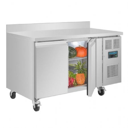 Table desserte réfrigérée positive 282 L 2 portes avec dosseret - Polar - UA064