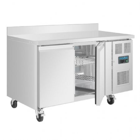 Table desserte réfrigérée positive 282 L 2 portes avec dosseret - Polar - UA064