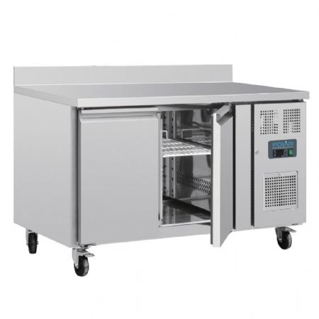 Table desserte réfrigérée positive 282 L 2 portes avec dosseret - Polar - UA064