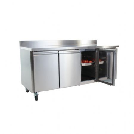 Table desserte réfrigérée positive 417 L 3 portes avec dosseret - Polar - UA065