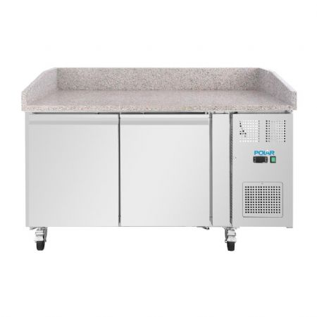 Comptoir  pizza 2 portes avec dessus en granit  428 litres