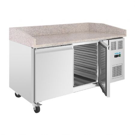 Comptoir  pizza 2 portes avec dessus en granit  428 litres