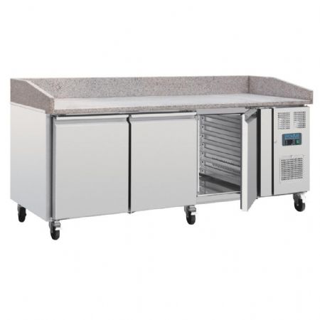 Meuble à Pizzas positif 3 portes dessus granit 634 L - Polar - UA082