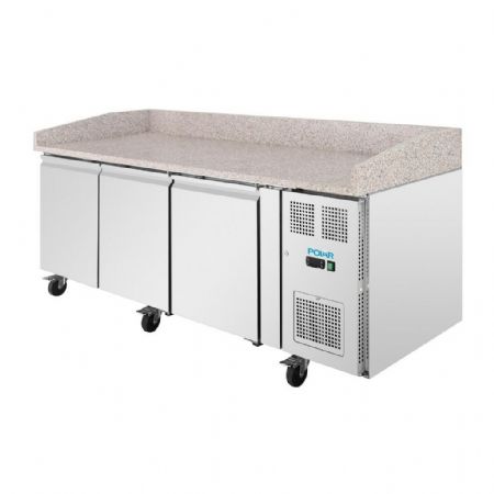 Meuble à Pizzas positif 3 portes dessus granit 634 L - Polar - UA082