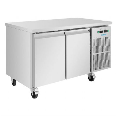 Table rfrigre en inox avec deux portes battantes de -2  -8C - 124 litres