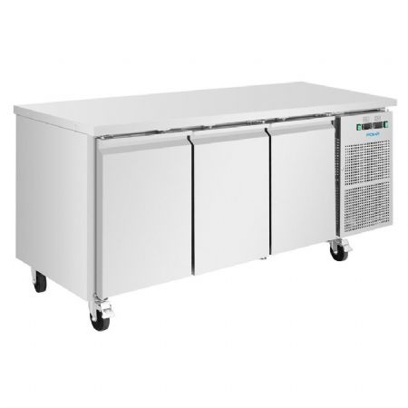 Table rfrigre en inox avec trois portes battantes de -2  8C - 314 litres