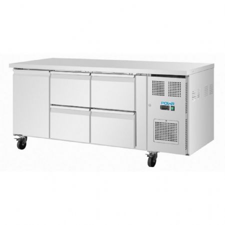 Table desserte réfrigérée positive 465 L 4 tiroirs et 1 porte - Polar - UA103