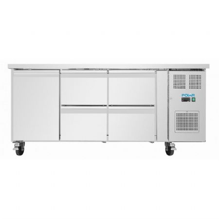 Table r�frig�r�e en inox 1 porte et 4 tiroirs de -2 � 8�C - 465L