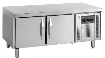 Sous-comptoir GN1/1 - 2 portes inox 170 L -2 à +8 °C - Tefcold - UC5210
