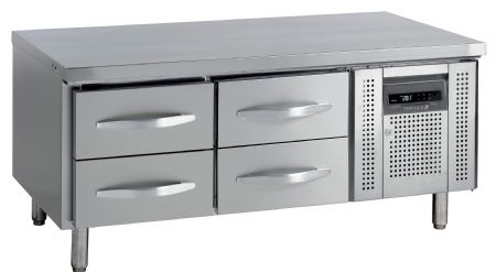 Sous-comptoir GN1/1 avec 8 tiroirs inox 170 L +2 à +8 °C - Tefcold - UC5240
