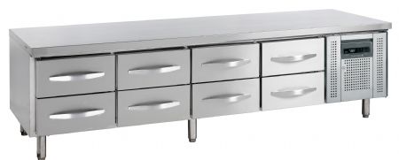 Sous-comptoir GN1/1 inox 350 L +2 à +10 °C - Tefcold - UC5480