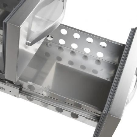 Table rfrigre positive sous-comptoir inox avec 4 portes pleines de 8 tiroirs GN 1/1 - 2230 x 700 x 670 mm