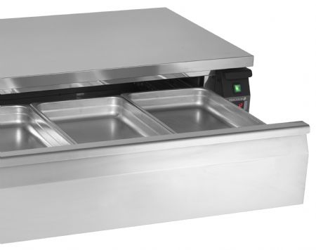 Soubassement froid négatif GN3/1 Uni-tiroir 3 bacs GN positif - Tefcold - UD1-32