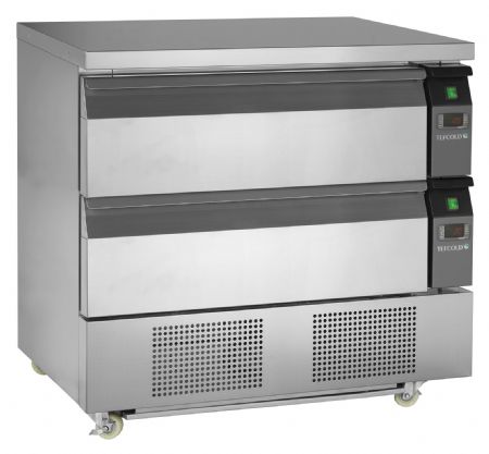 Soubassement réfrigéré positif GN2/1 Uni-tiroir 4 bacs GN - Tefcold - UD2-22