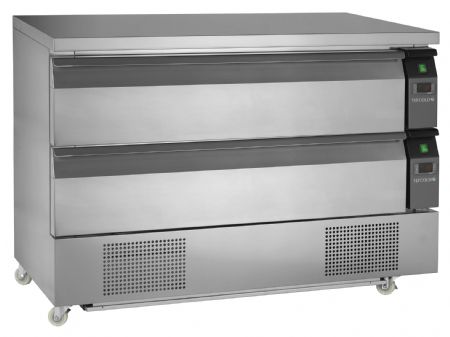 Soubassement réfrigéré 2 tiroirs 154 L positif et négatif - Tefcold - UD2-3 Soubassement réfrigéré 2 tiroirs 154 L positif et négatif - Tefcold - UD2-3