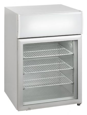 Congélateur à poser 1 porte vitrée négatif blanc 113 L -18 à -12 °C - Tefcold - UF100GCP