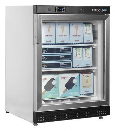 Congélateur à poser verticaux de vitrine Blanc 1 porte vitrée négatif - Tefcold - UF200G
